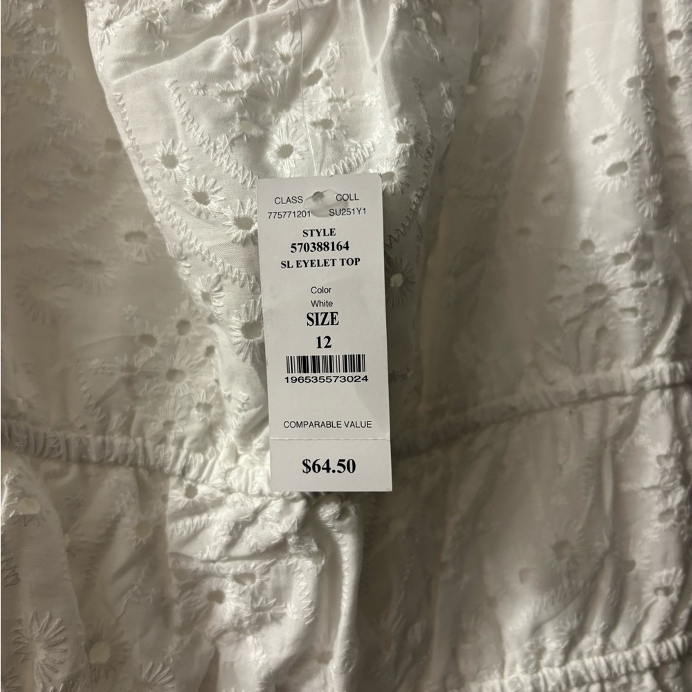 White House Black Market White Eyelet Camisole - Picture 2 of 3